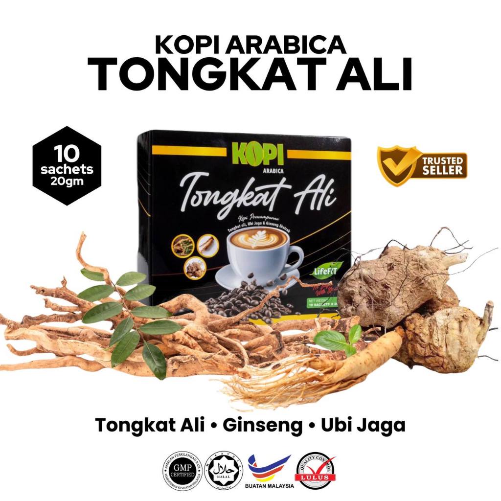 Kopi Arabica Tongkat Ali + Ubi Jaga + Ginseng - Power & Tahan Lama