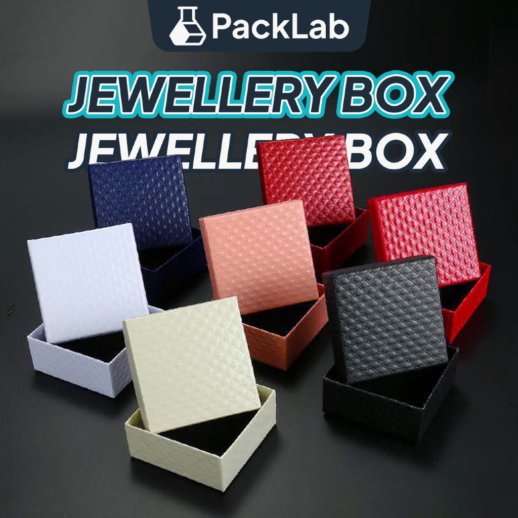 PU Leather Diamond Texture Kotak Barang Kemas Jewellery Box Organizer Hadiah Anting Cincin Kalung