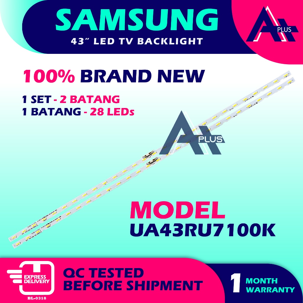 UA43RU7100K SAMSUNG 43" LED TV Backlight 43 INCH Lampu TV samsung UA43RU7100 43RU7100K