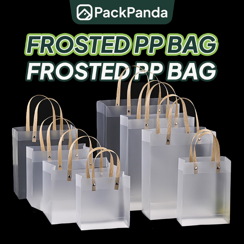 Beg Plastik PP Frosted Transparent Cenderahati Door Gift Kahwin Birthday Hadiah Packaging Pukal