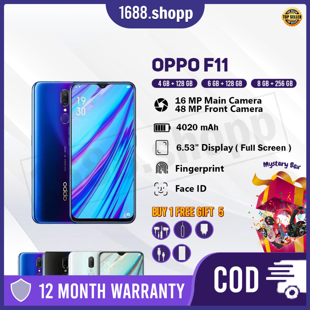 OPPO F11 8GB+256GB 99% harga rendah baharu Waranti 1 tahun dengan set lengkap aksesori percuma