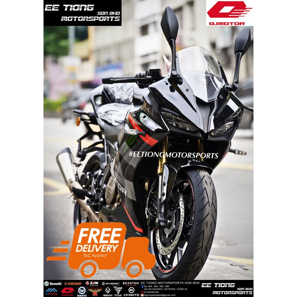 QJMOTOR SRK250R BLACK COLOR *( NEW-UNREGISTER ) LITE SPORT READY STOCK LAST STOCK SUPER OFFER PROMOSI CLEAR STOCK