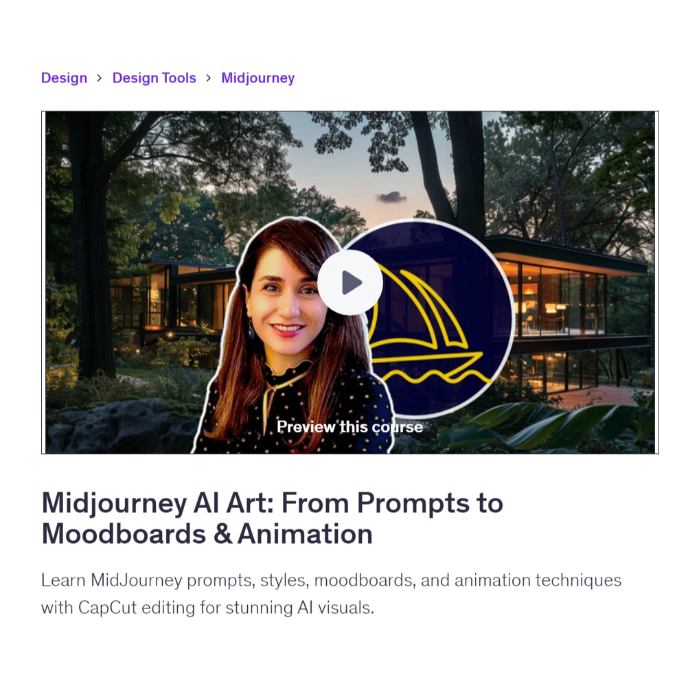 [Video Course] Midjourney AI Art: From Prompts to Moodboards & Animation | Learn Midjourney 2025
