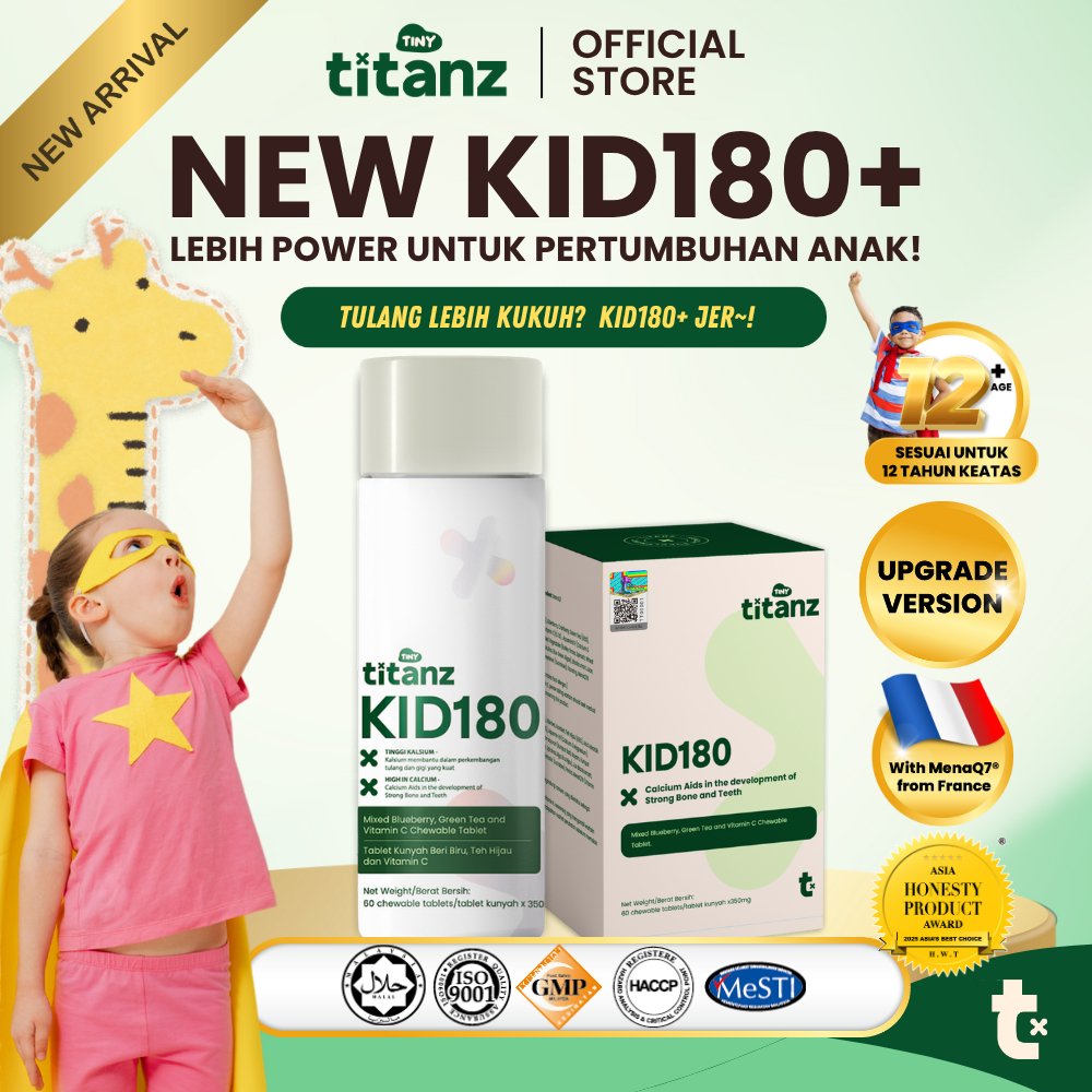 Kid180 Chewable Tablets Perisa Beri Campuran Vitamin K2 MenaQ7