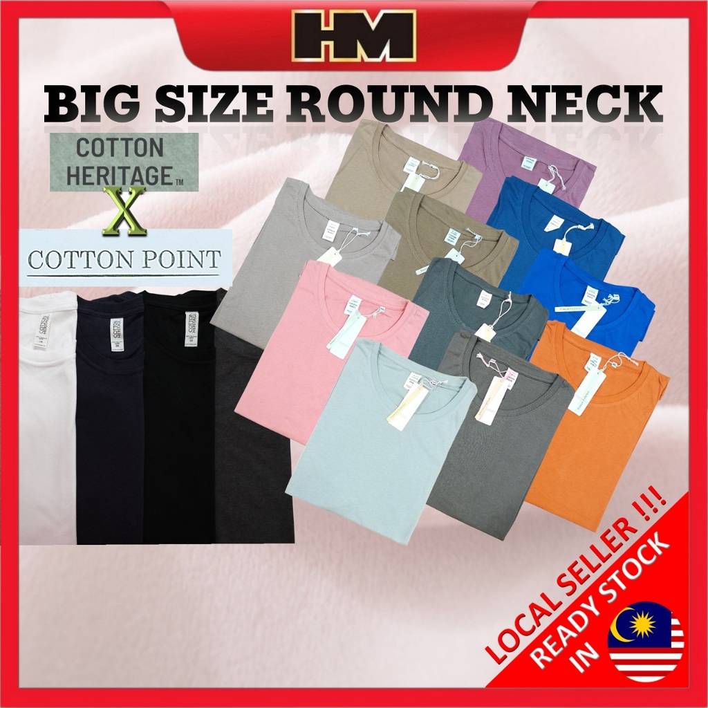 [READY STOCK] BIG SIZE UNISEX T-SHIRT (2XL-5XL)/BAJU KOSONG SIZE BESAR