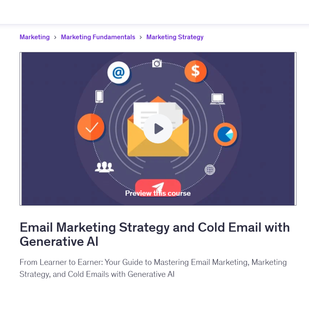 [Marketing Video Course] Email Marketing Strategy and Cold Email with Generative AI | Learn Digital Marketing