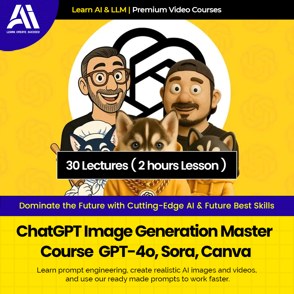 Video Course - ChatGPT Image Generation Master Course GPT-4o, Sora, Canva |  Ai Make Video | Make Video With AI