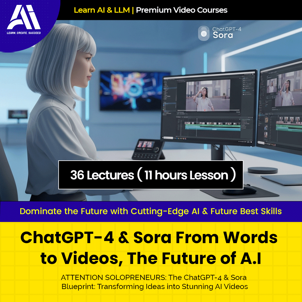 Video Course - ChatGPT-4 & Sora From Words to Videos, The Future of A.I |  Ai Make Video | Make Video With AI