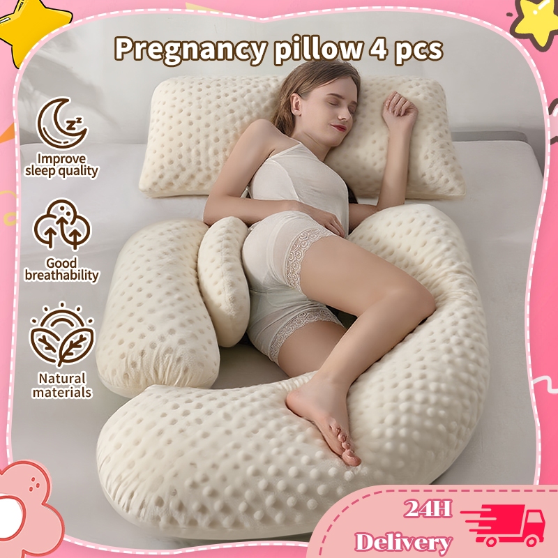 Pregnancy Pillow Bantal Hamil Sokongan Tulang Cuci Boleh Cabut Bantal lbu Mengandung