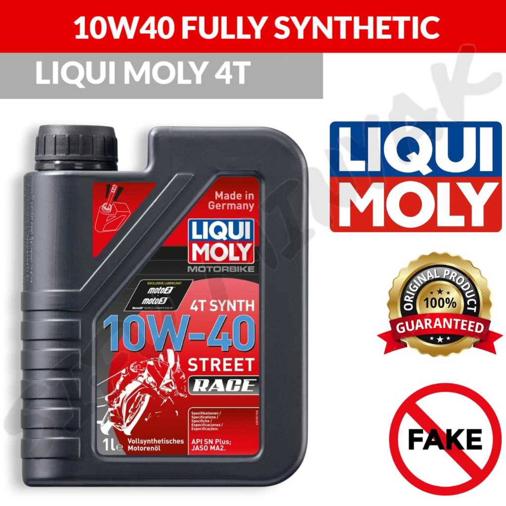 100% ORIGINAL LIQUI MOLY 4T 10W40 RACE ENGINE OIL MOTORCYCLE MINYAK HITAM MOTOR FULLY SYNTHETIC YAMAHA OIL FILTER