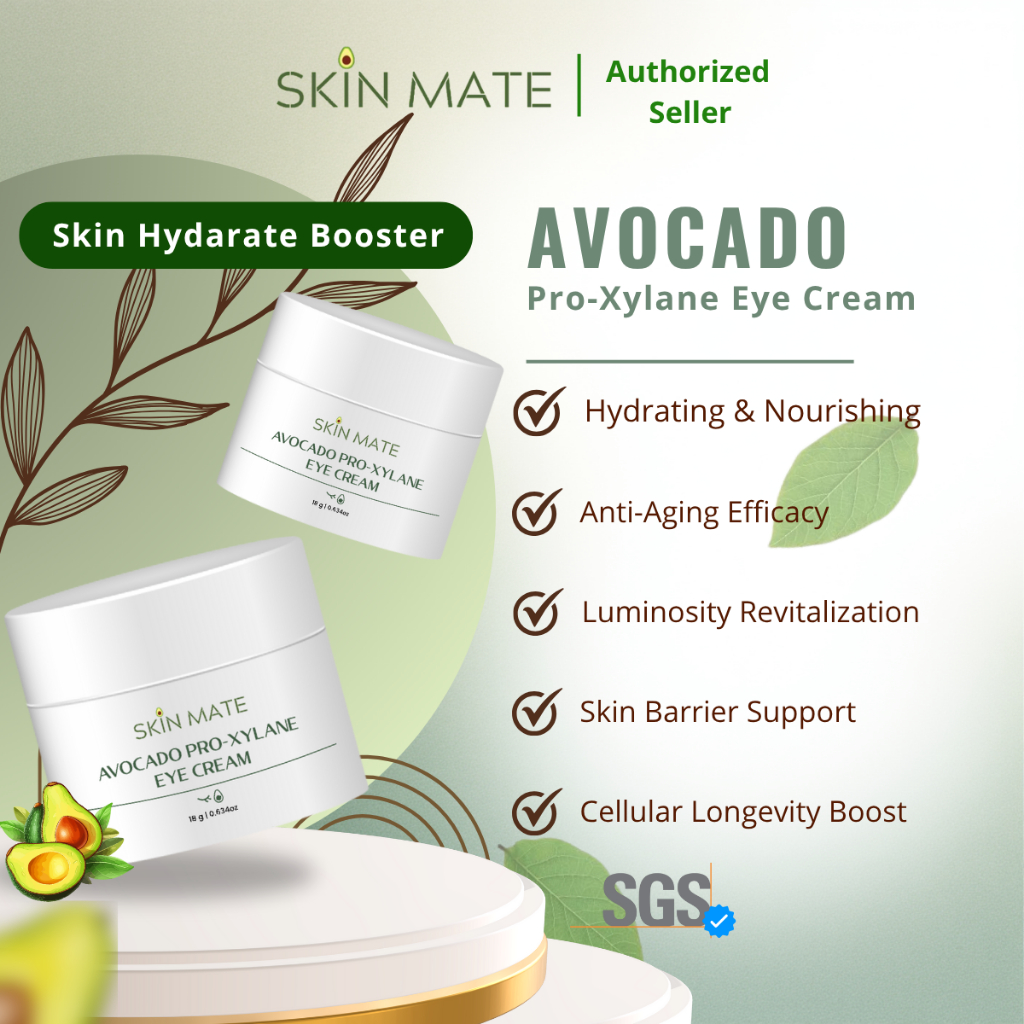 Skinmate Avocado Pro-Xylane Eye Cream Treatment Beauty Skincare For All Skin Type 鳄梨玻色因眼霜