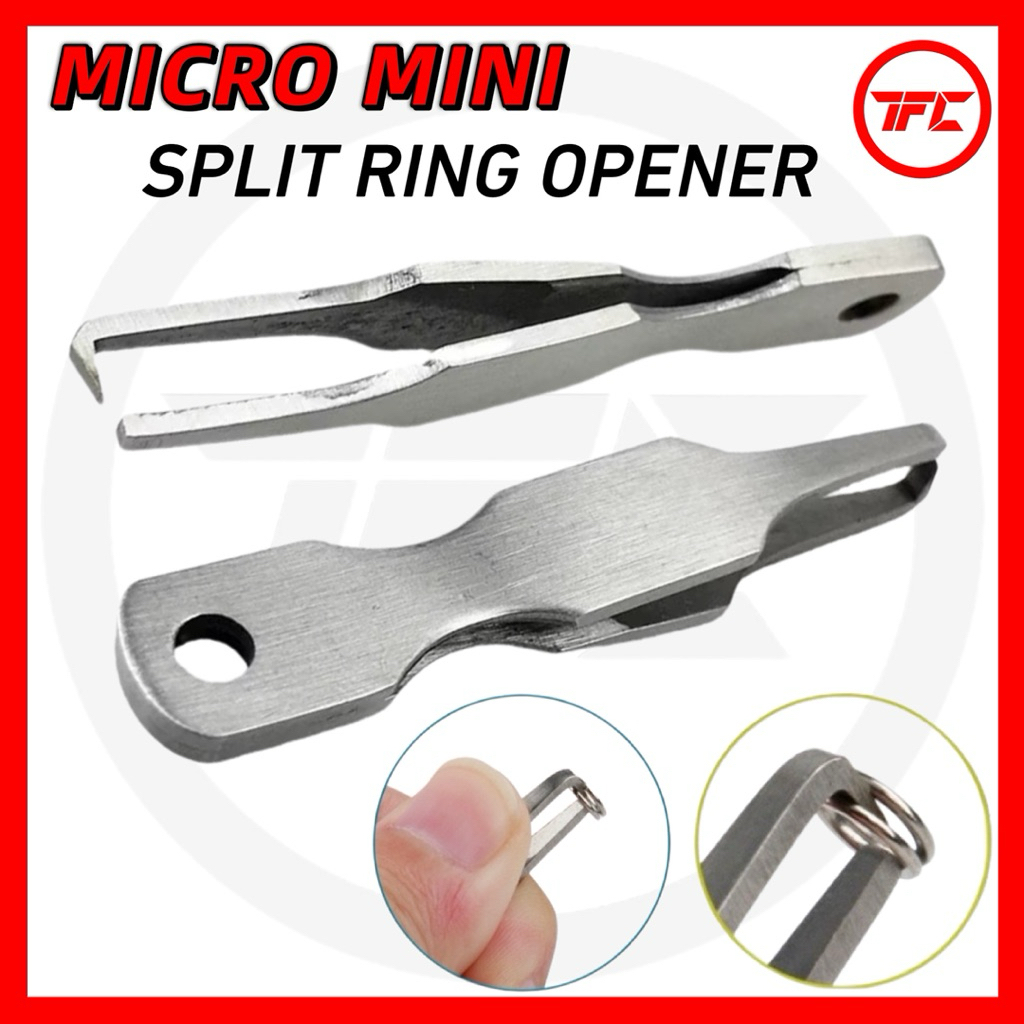TFC Micro Mini Split Ring Opener Fishing Tool Kit Stainless Steel Plier 6cm Small Quick Pincette