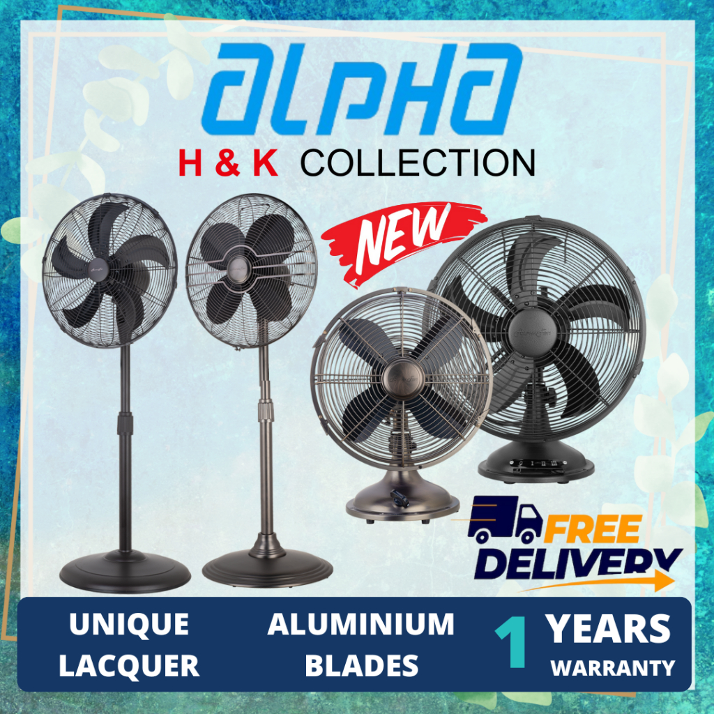 【 FREE SHIPPING 】 ALPHA MOTTO H Collection / K Collection （ H10 / H12 / H16 / K16 / K12 Table Fan Desk Fan Stand Fan ）