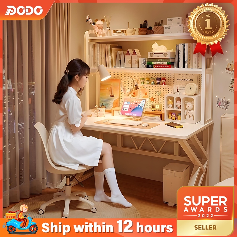 DD Office Table Gaming Table 100/120/140CM Bearing Capacity 300KG Configuration Bookshelf Desk