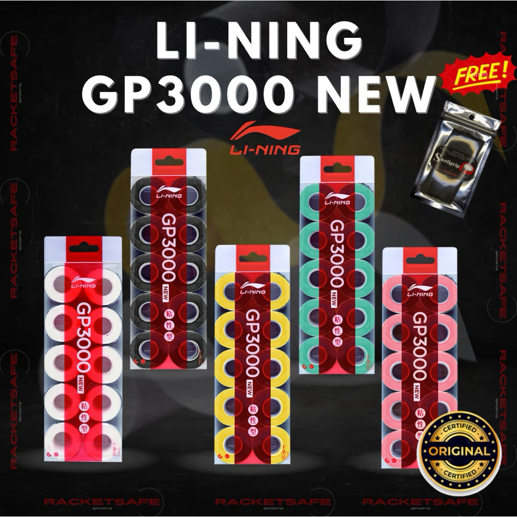 Li-Ning GP3000 NEW Overgrip 10pcs - lining-overgrip-badminton grip- badminton overgrip