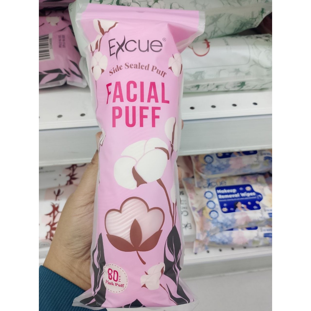 Facial Puffs 80pcs – Kapas Muka Lembut & Serap