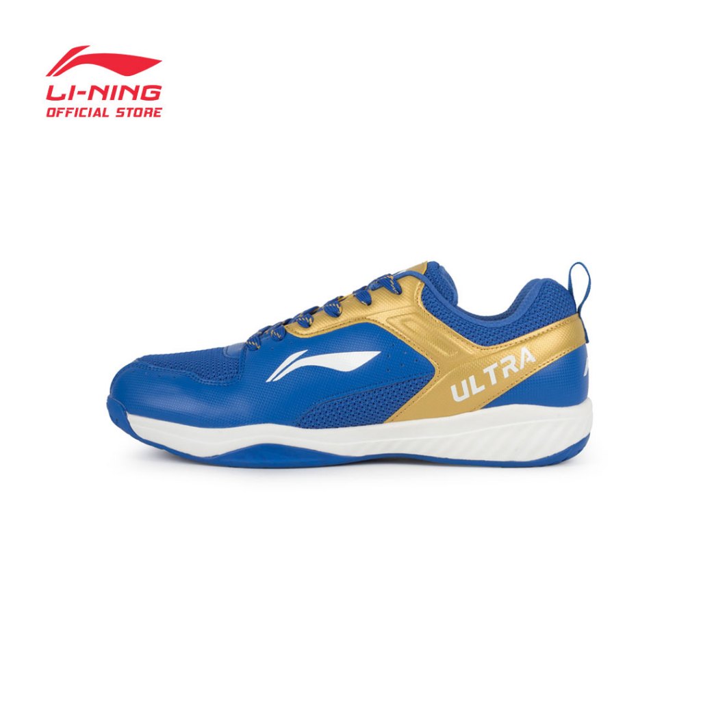 LI-NING ULTRA SPEED BADMINTON SHOES - NAVY BLUE/GOLD - AYTT043-12