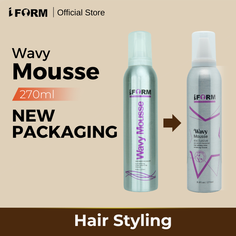 IFORM Wavy Hair Mousse (270ml) - Soft and Shinning | Bouncy Waves