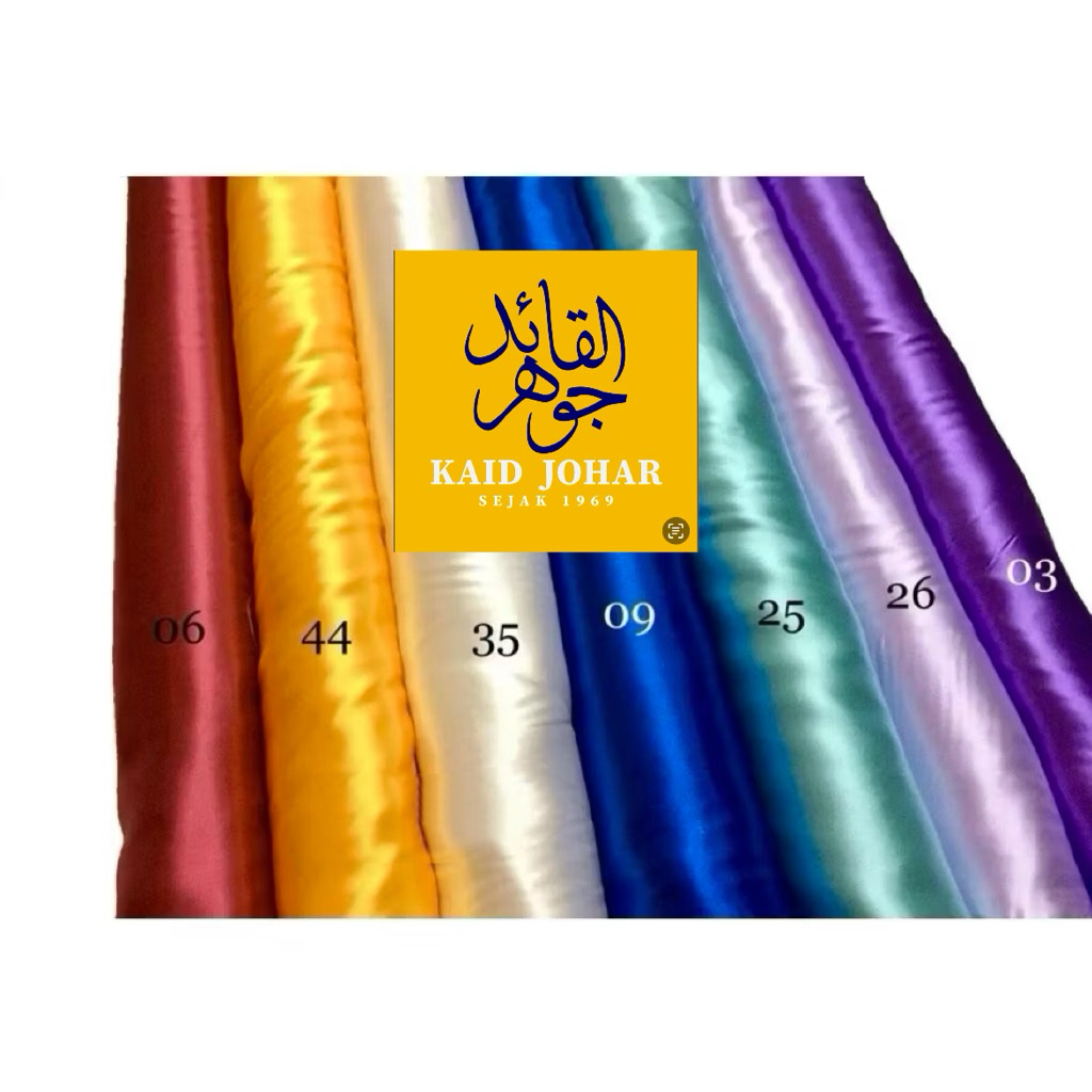 45" Kain Satin Buatan Malaysia 100% Polyester HARGA UTK 1 METER READY STOCK