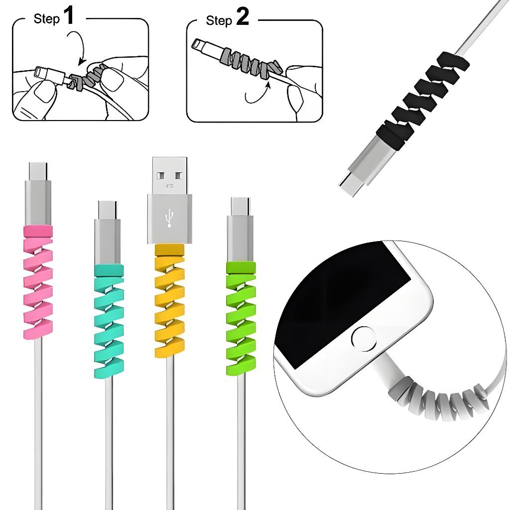 Silicone Charger Cable Earphone Handsfree Cable Protector Data Cable Protector Protective Cover