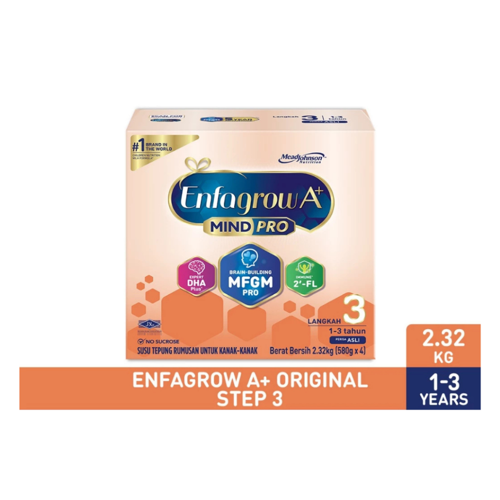 [EXP 2027] Enfagrow A+ MindPro 2'-FL Step 3 - Original Susu Milk Formula Powder (2.32kg)