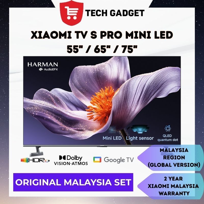 Xiaomi TV S Pro Mini LED 55/65/75 2026 | 4K | Mini LED | 144Hz | HDR10+ | Google TV | Dolby Audio™️
