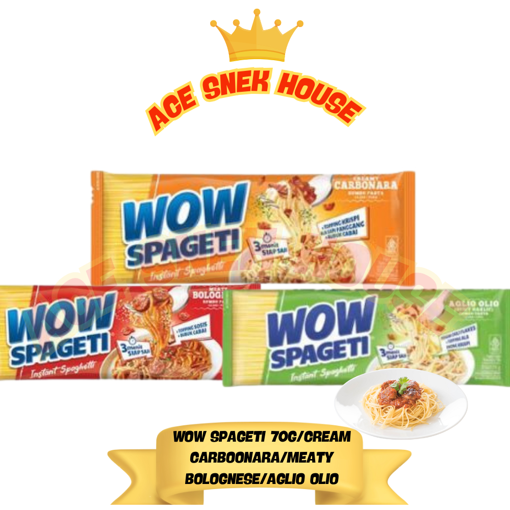 WOW SPAGETI/WOW SPAGHHTTICARBONARA/MEATY BOLOGNESE/AGLIO OLIO/HALAL/