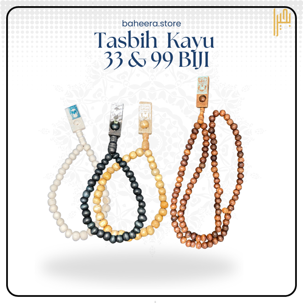 Tasbih Kayu 100% Asli 33 99 Biji Tasbih Zikir Gift Doorgift SOUVENIR HAJI UMRAH