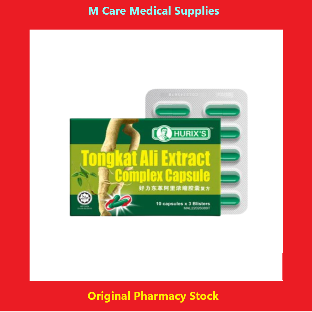 Hurix's Tongkat Ali Extract Complex - 10 Capsules x 3 Blisters