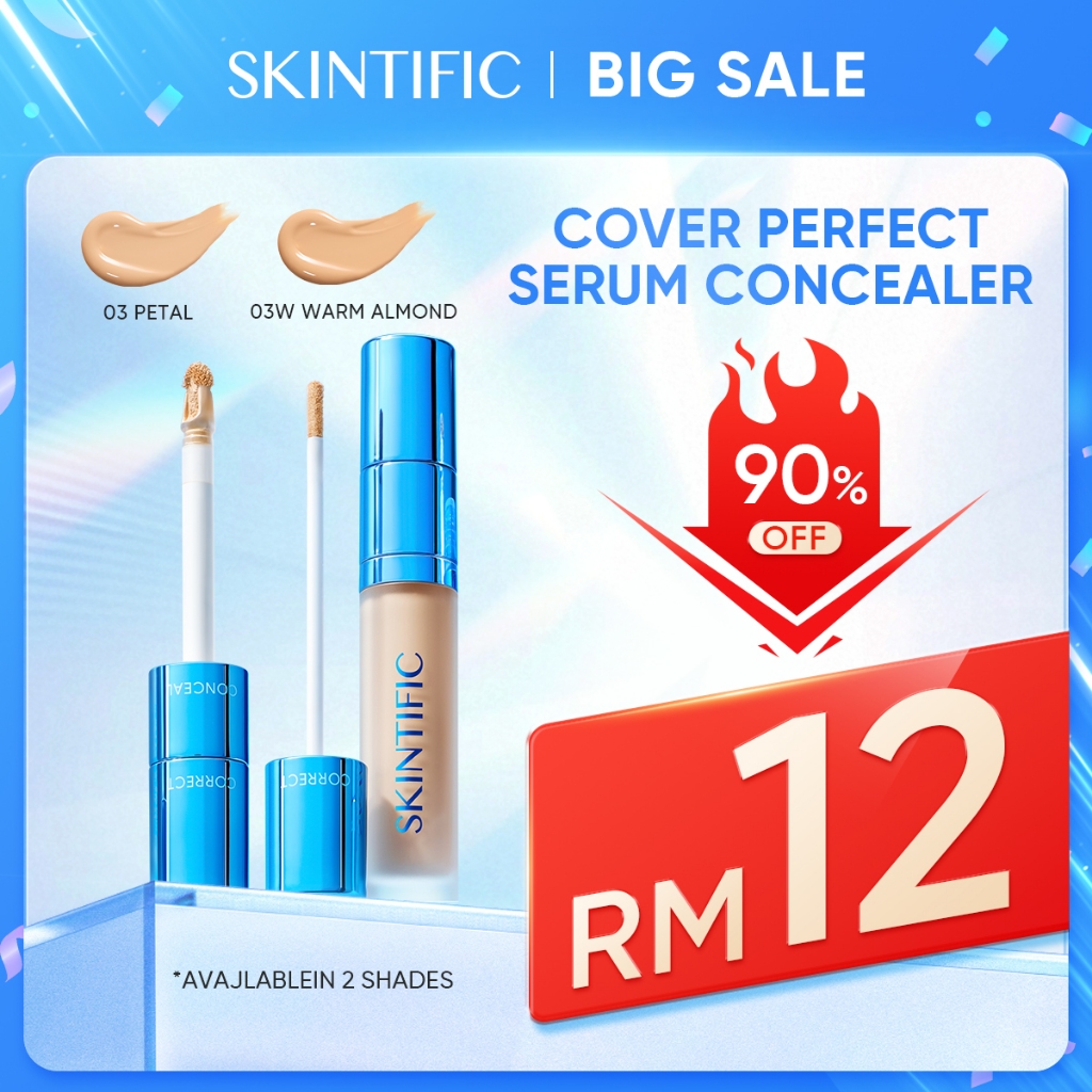 SKINTIFIC Cover Perfect Serum Concealer 5ml foundation full coverage contour make up Long lasting
