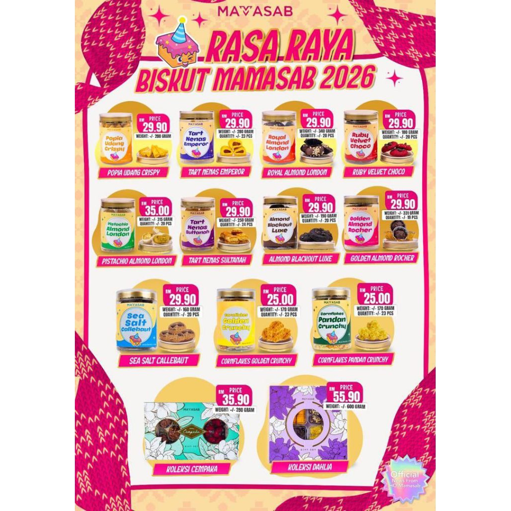 Biskut Raya, giftset dan beg anyaman 2026