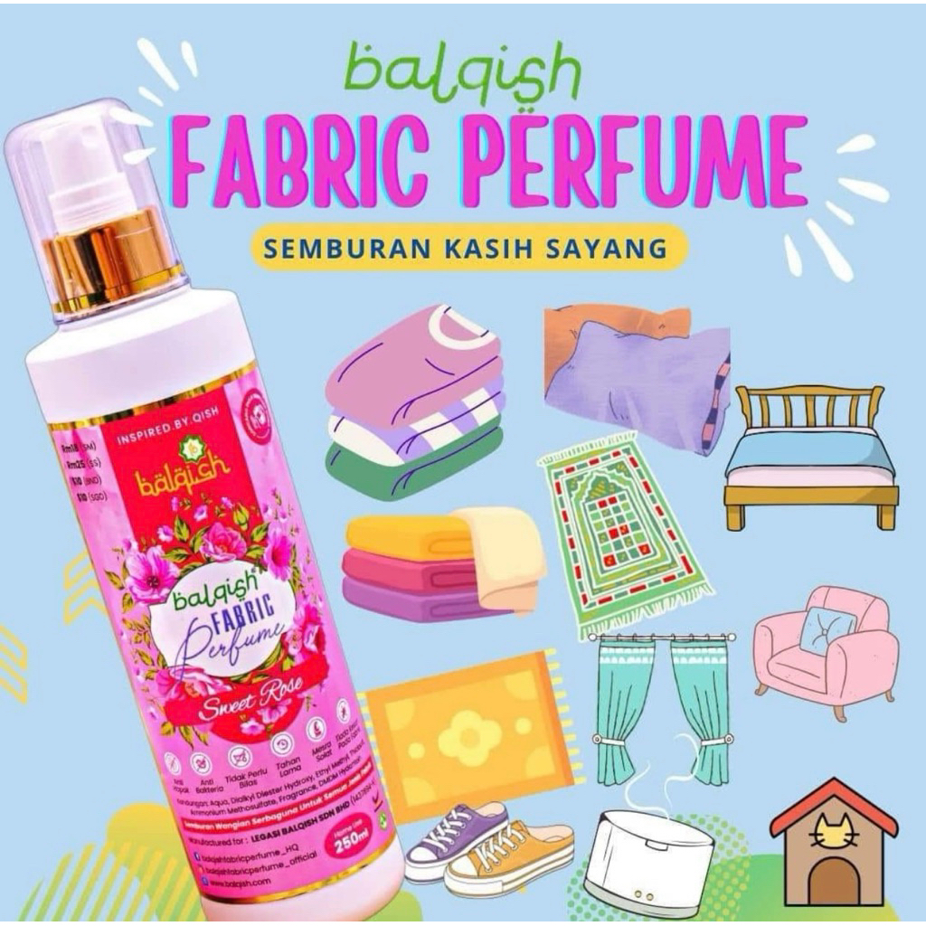 Original HQ Balqish Fabric Perfume Spray Pewangi Wangian Kayangan Viral