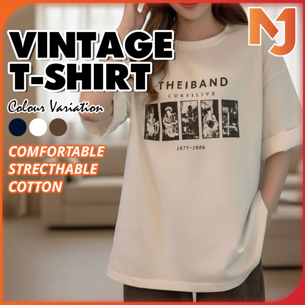 McJoden - MERRY Women Plain Print T-Shirt Short Sleeve clothing girls fashion Korean style loose Vintage Shirt