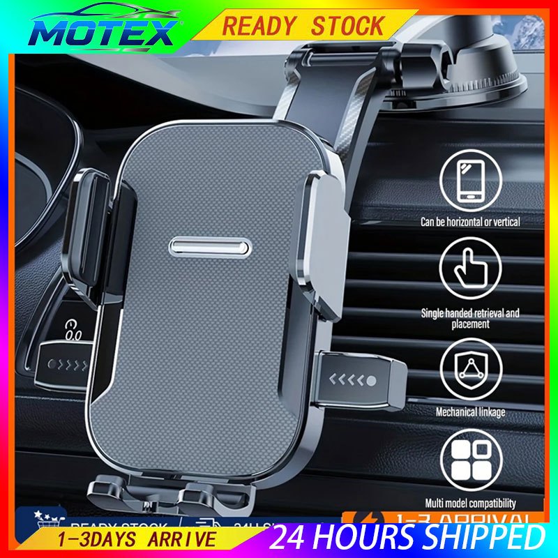 Car Phone Holder Super Strong Suction - 360° Rotatable Shockproof Universal Car Mount
