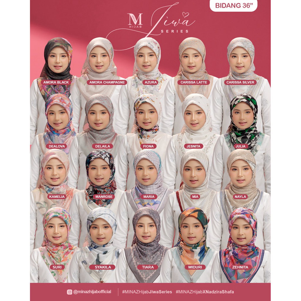 MINAZ JIWA SERIES B36 — Tudung Bawal Kanak² | 20+ Corak Cantik | Awning Terletak | Ready Stock Malaysia