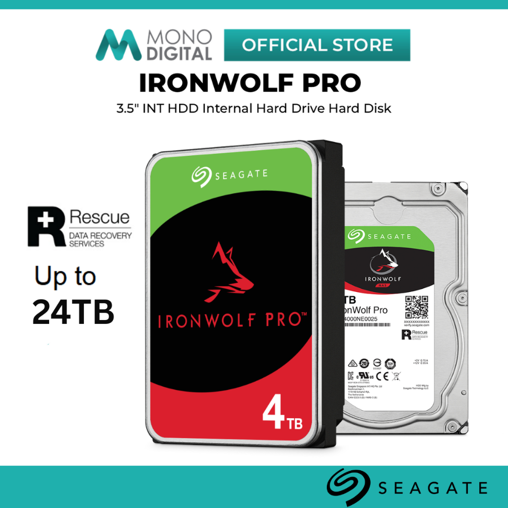 SEAGATE IRONWOLF PRO 3.5'' INT HDD NAS INTERNAL HARD DRIVE HDD 7200RPM HARD DISK HARDDISK - 4TB / 6T