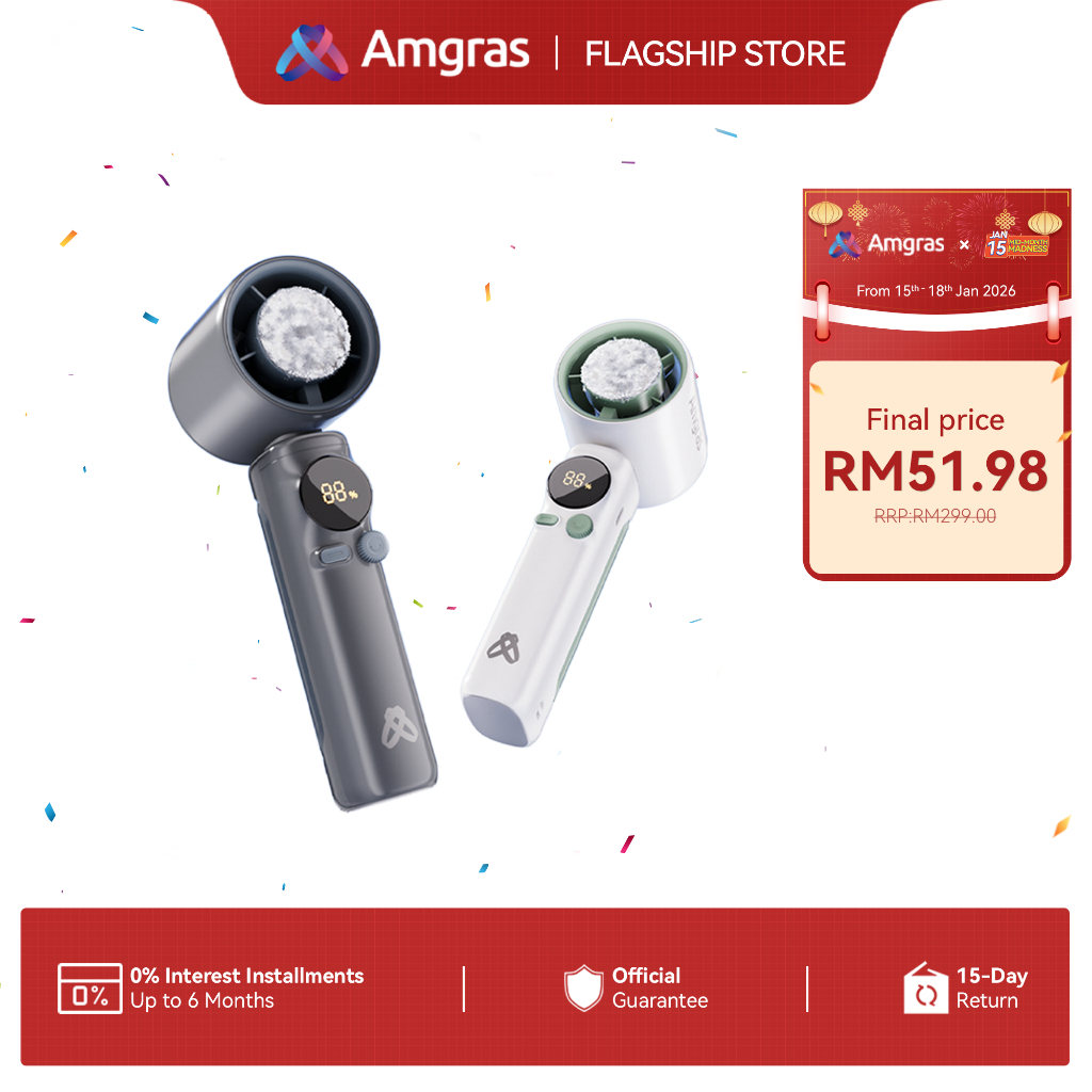 Amgras MetaHeld Fan Pro Portable Turbo Fan High Speed kipas mini fan cooler 100 Level Adjustment LED Display 20H 6000mAh