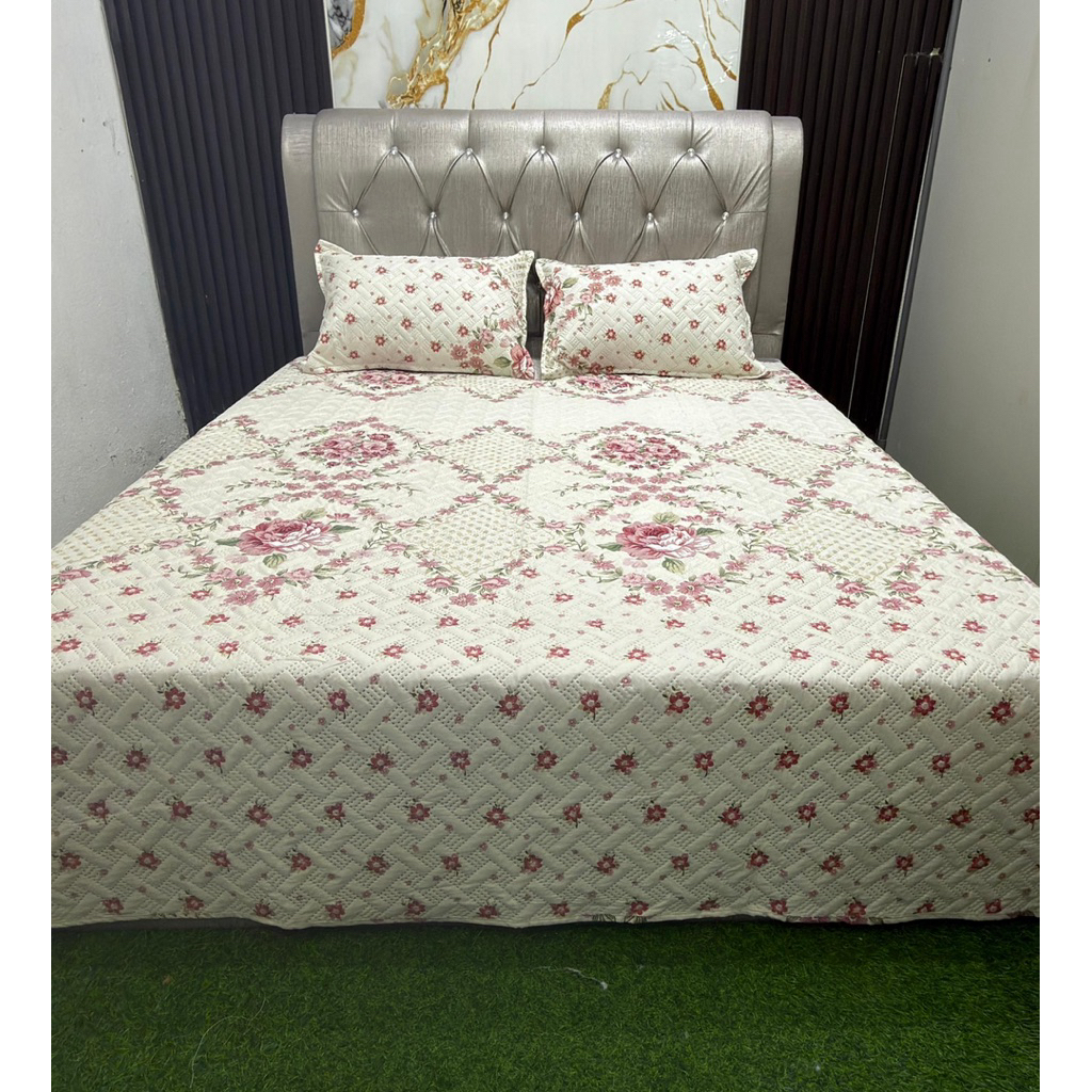 CADAR PATCHWORK AMANAH QUEEN 3IN1 Selimut Bedding Soft Textiles 220x240cm 100% cotton Design Depan Belakang Tidak Luntur
