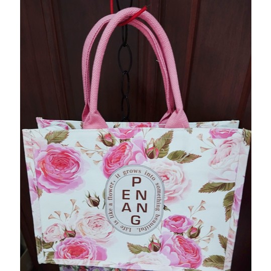 Penang Canvas medium size hand Bags with zipper