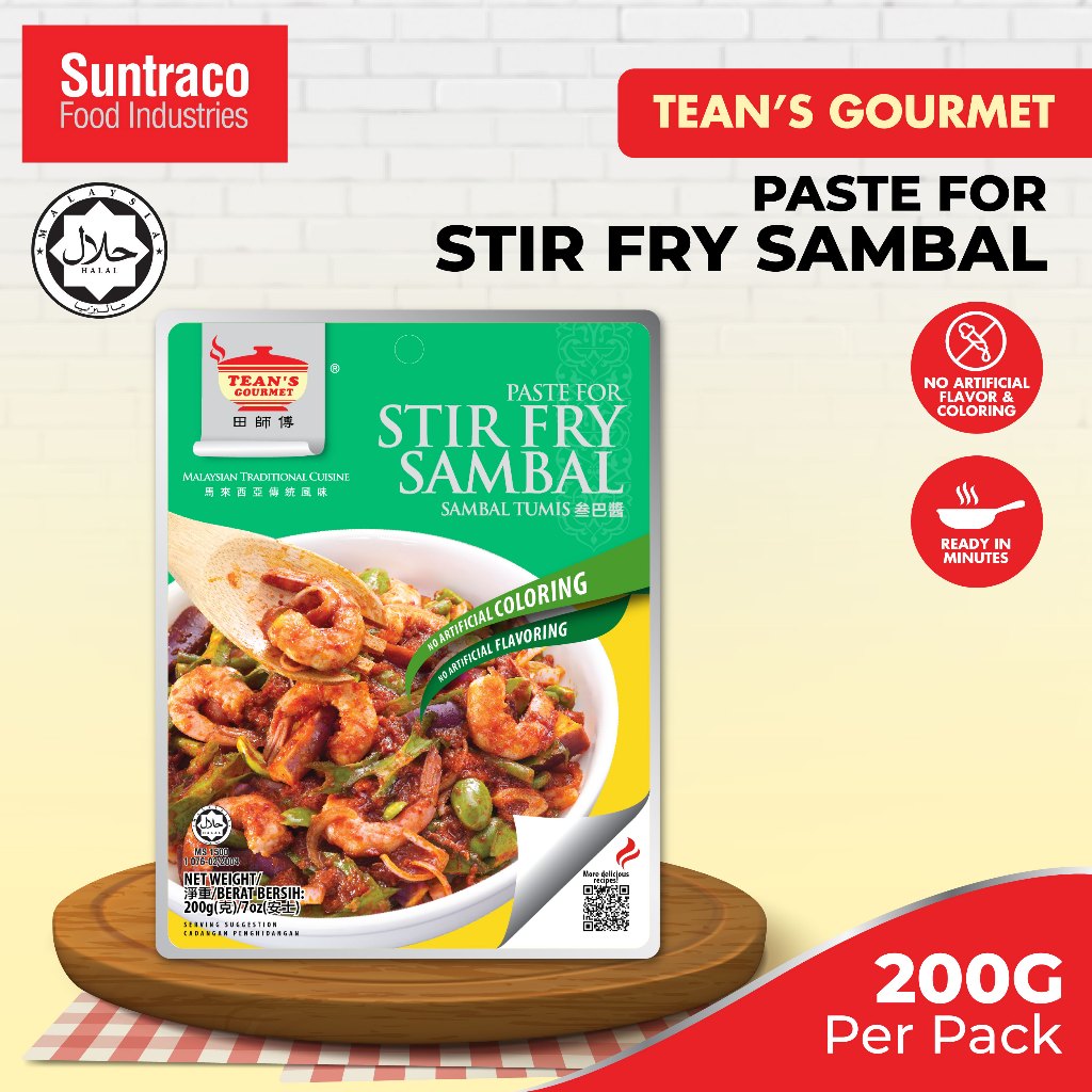 Tean’s Gourmet Paste for Stir Fry Sambal (200g) Cooking Paste Chili Paste Pes Masakan
