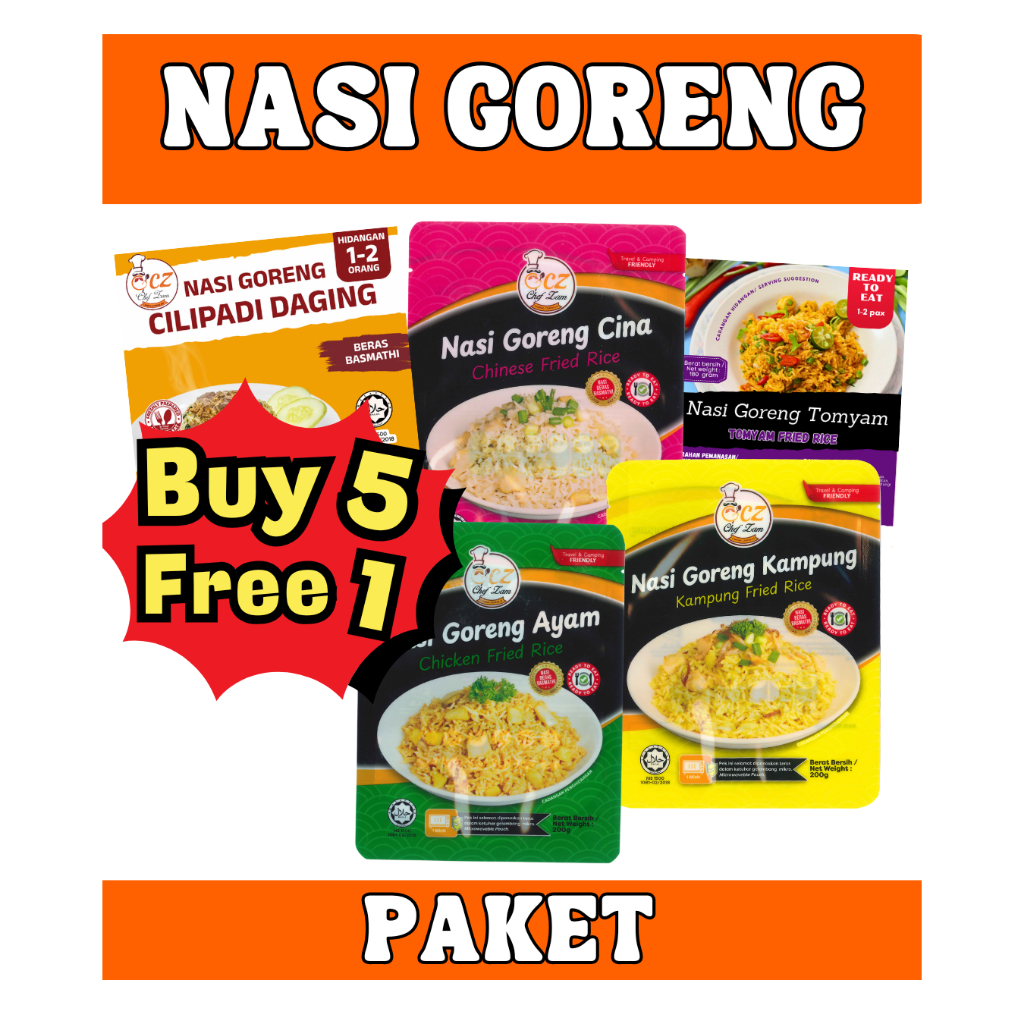 Chef Zam NASI GORENG READY TO EAT INSTANT FRIED RICE Halal food Kembara travel