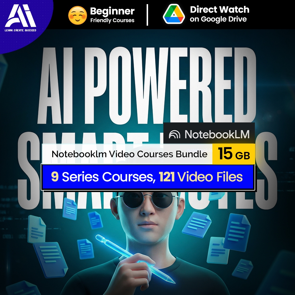 121 Notebooklm Video Courses Bundle | Learn AI Notes | PDF to PODCAST | notebooklm Video Courses