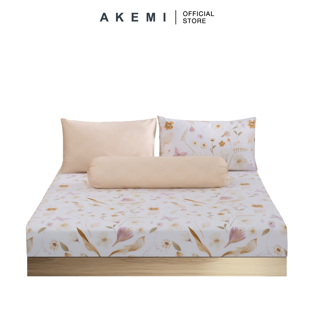 AKEMI Cotton Twill Adore Fitted Sheet Set | 100% Cotton 850TC (Super Single/ Queen/ King)