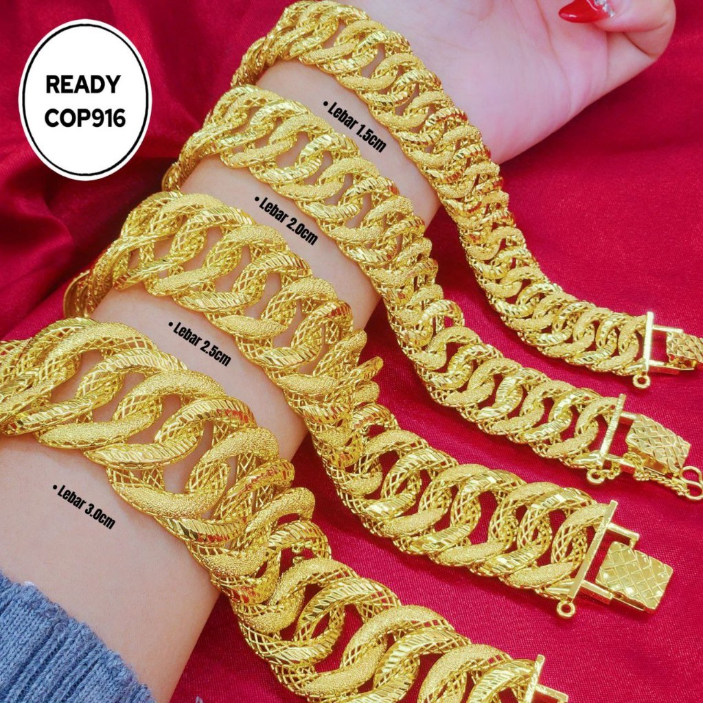 NEW Gelang Lipan Adira Dewasa Accessories Wanita Emas saduran24k Emas Titanium Emas Bangkok A16