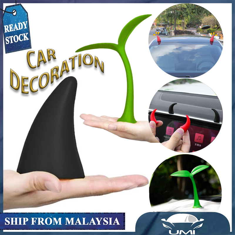 1 Pc Car Devil Horn Sapling Car Accessories Car Roof External Decorative Personality Anti-Collision Aksesori kereta Myvi