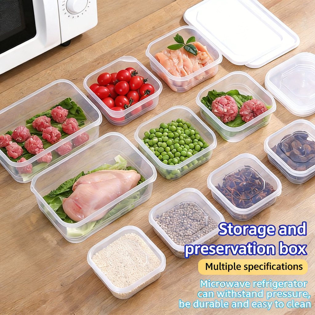 Fresh Seal Refrigerator Freezer Organizer Kitchen Meat Food Storage Box Containers Stackable food container with lid