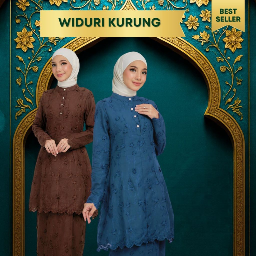ZOE ARISAH Widuri Kurung Premium Sulam Kebarung Baju Raya 2026 Cotton Embroidery Kayrina Kurung Riau Elegant ZOE ARISSA