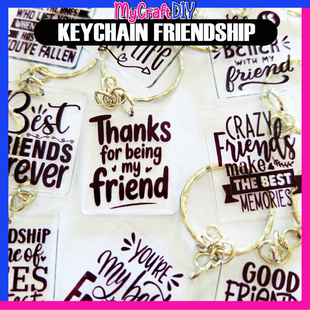 Keychain Hadiah Key Chain Farewell Gift For Friend Murah Acrylic Untuk Kawan Perpisahan Friendship Bestie Best Friend