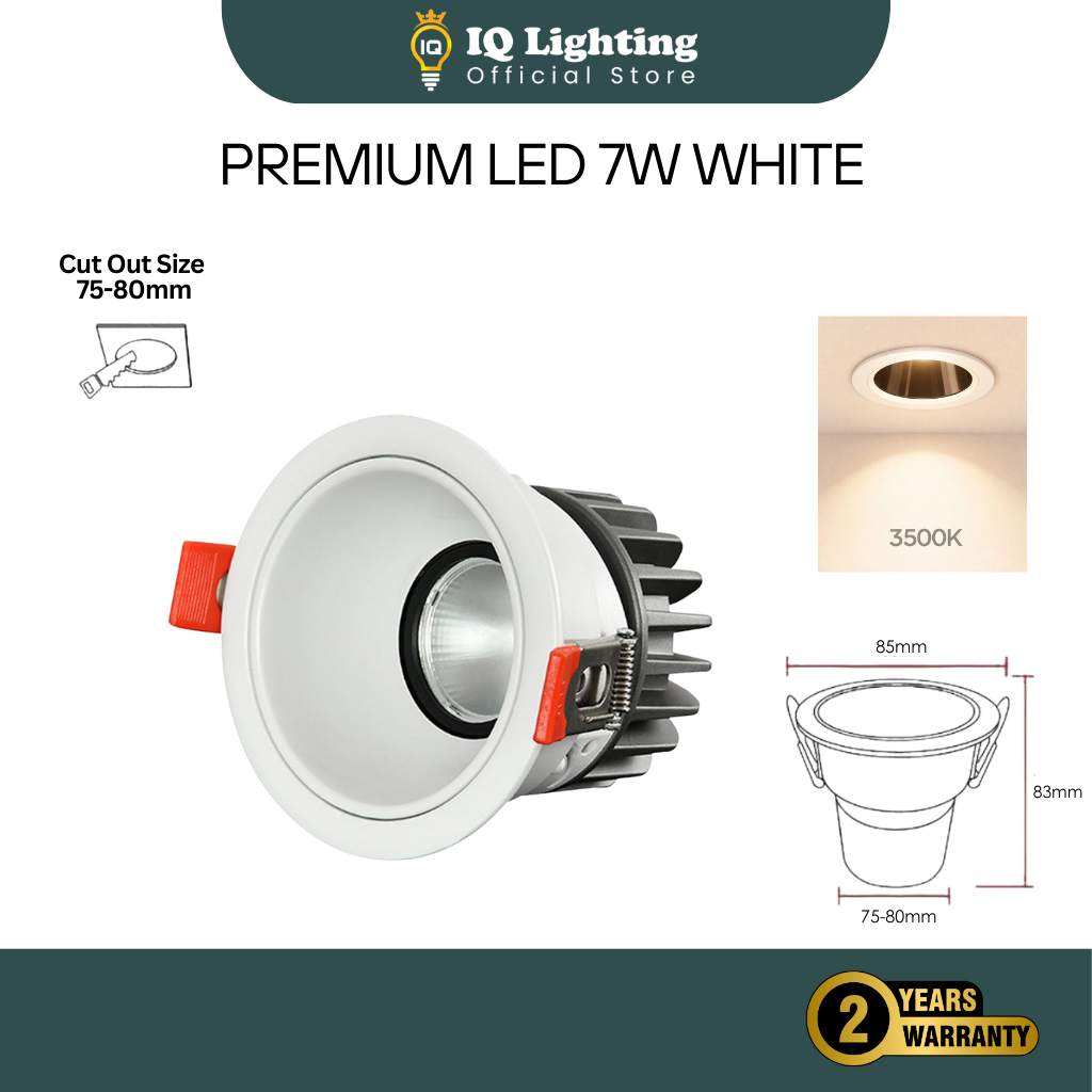 NEW 2026 Anti Glare 3500K Eyeball  7W LED Eyeball / Recessed Spotlight / LED Eyeball COB Downlight S