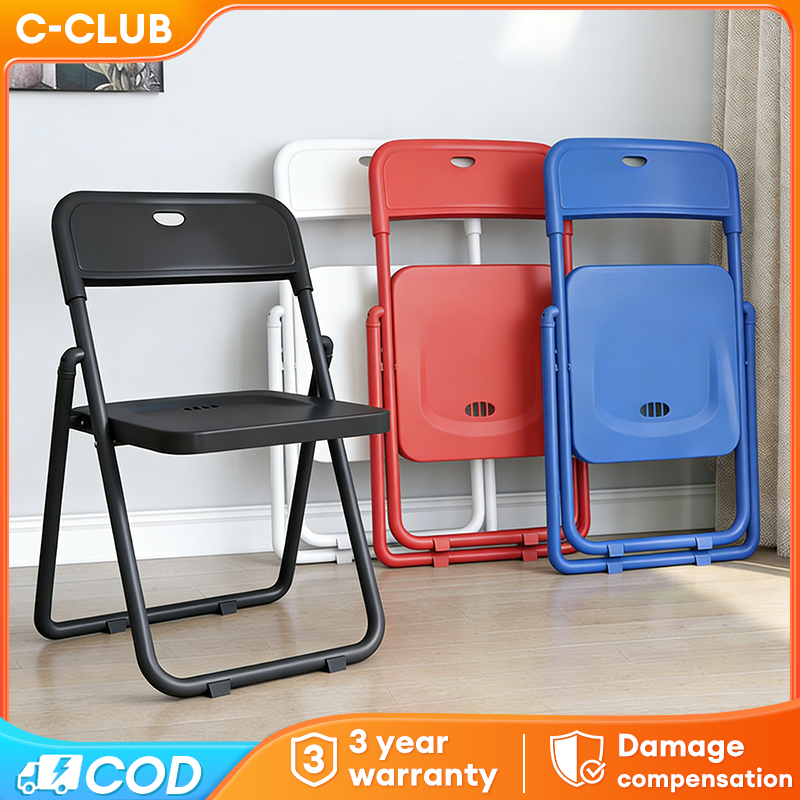 C - Kerusi Lipat Outdoor Folding Chair Foldable Dining Chair Portable Camping Chair Conference Chair Study Chair 折叠椅